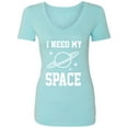 thumbnail image 1 of I NEED MY SPACE Womens V-Neck T-Shirt, 1 of 3