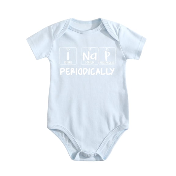 I Nap Periodically Baby Bodysuit Funny Cute Newborn Romper Coming Home Outfit for Infant Baby Blue-style 6-9M
