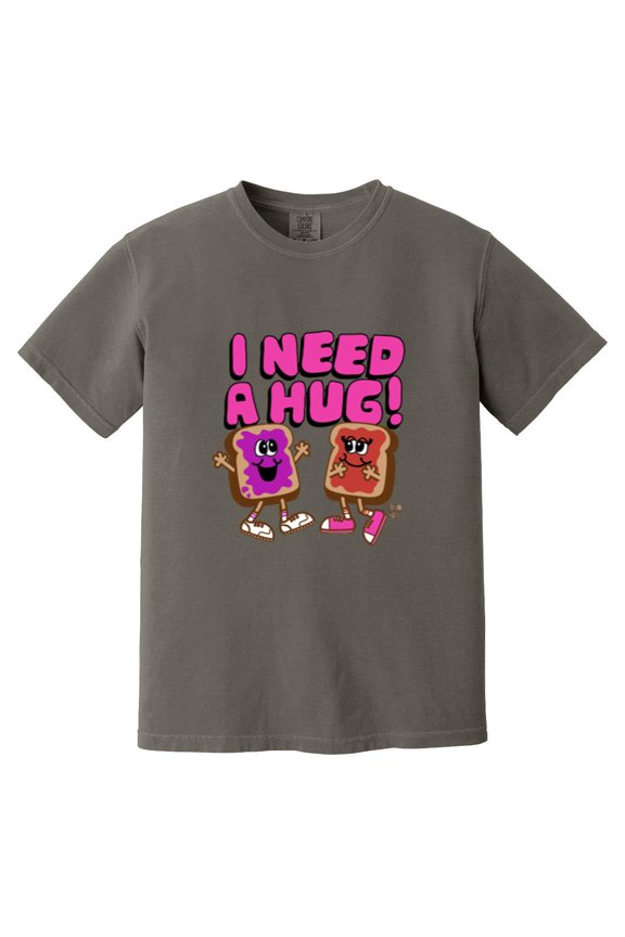 I Need A Hug Funny Free Hugs Cuddle Social Anxiety Comfort Color T-Shirt, Unisex, up to size 4XL