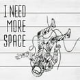 thumbnail image 1 of I Need More Space Painting Print on White Wood, 1 of 5