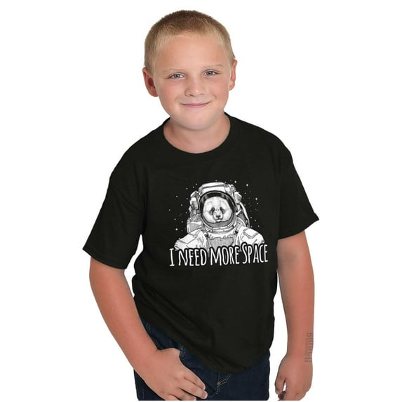 I Need More Space Panda Astronaut Crewneck T Shirts Boy Girl Teen Brisco Brands M
