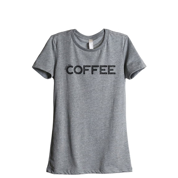 I Need My Coffee Women's Fashion Relaxed T-Shirt Tee Heather Gray 2X-Large