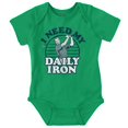 thumbnail image 1 of I Need My Daily Iron Golfer Golf Joke Romper Boys or Girls Infant Baby Brisco Brands NB, 1 of 6