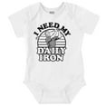 thumbnail image 1 of I Need My Daily Iron Golfer Golf Joke Romper Boys or Girls Infant Baby Brisco Brands NB, 1 of 7