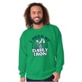 thumbnail image 1 of I Need My Daily Iron Golfer Golf Joke Unisex Plus Fleece Graphic Sweatshirt Brisco Brands 2X, 1 of 5