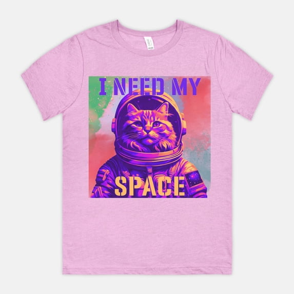 I Need My Space Astronaut Cat Crew Neck Tee