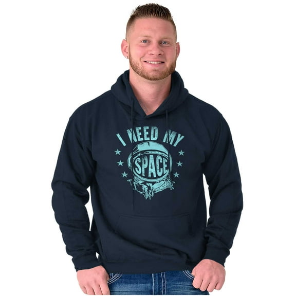 I Need My Space Star Astronaut Unisex Plus Fleece Graphic Hoodie Brisco Brands 3X