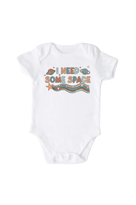 I Need Some Space Baby Bodysuit, Newborn Outfit, Baby Clothes, Gift for Children 0-3m White