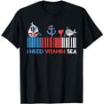 thumbnail image 1 of I Need Vitamin Sea Barcode Cute Ocean Boating Lover Anchor T-Shirt, 1 of 5