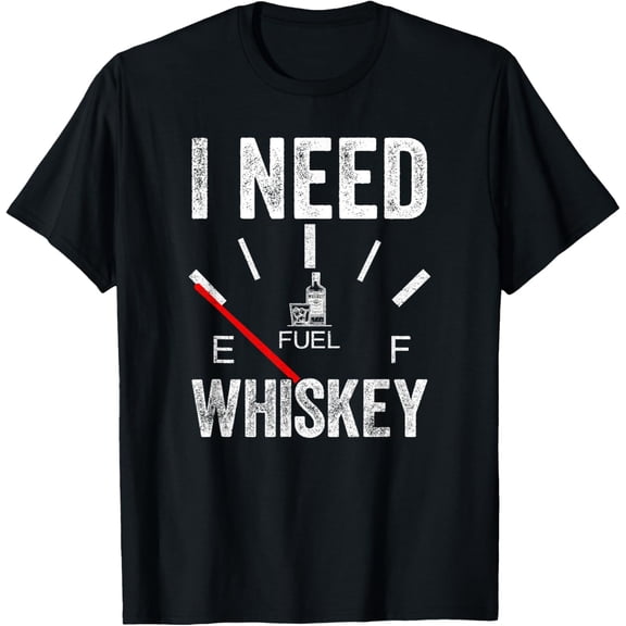 I Need Whiskey Empty Odometer Funny Whisky Drinker Fan T-Shirt