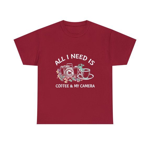 I Need is Coffee and My Camera Best Photography Quote T-Shirt