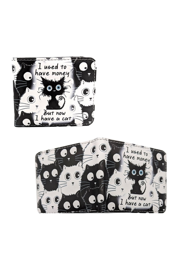 I Need to Have Money But Now I Have a Cat - Memes 4x5" Bi-Fold Wallet
