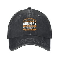 I Never Dreamed That I'd Become a Grumpy Old Man Baseball Cap Golf Dad Hat Adjustable Washed Denim Trucker Hats Unconstructed Snapback Cap for Men Women Unisex Adult,Black