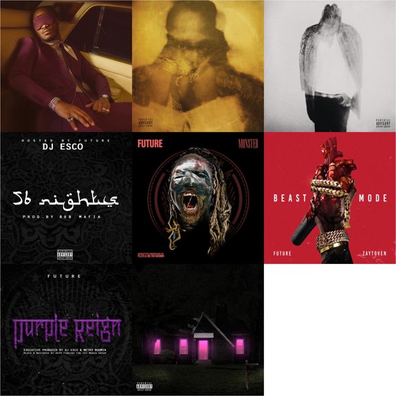 I Never Liked You & Future (X) (2LP) & Hndrxx (X) (2LP) & 56 Nights & Monster (X) & Beast Mode (X) & Purple Reign (X) & Mixtape Pluto (X)