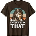 thumbnail image 1 of I Never Said That Jesus Meme Funny Christian God Religious Unisex T-Shirt for Men Women Kids,Dark Chocolate Color,Size YM, 1 of 5