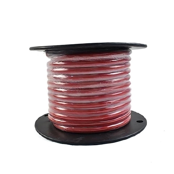 OEM Grade Cobra Wire 1/0 AWG Tinned Copper Marine Battery Cable Compatible with Boats RVs Outboards 50 Foot Red Spool COB-A2110T-R