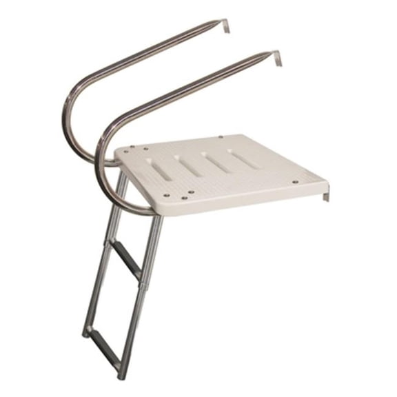 I/O Transom Platform - White - 22.75in. Deployed - Durable HDPE Construction