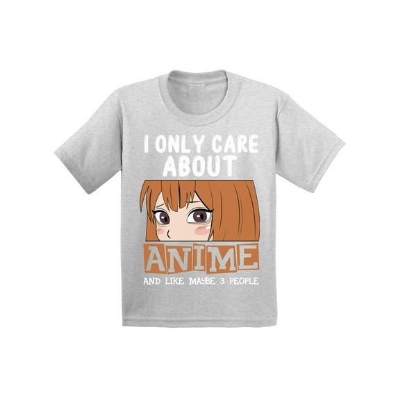 I Only Care About Anime T-Shirt for Kids Anime Girls Boys Tees Humor Toddler Shirt Japanese Kawaii Manga Geek Gifts