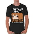 thumbnail image 1 of I Only Care About Anime T-Shirt for Men Anime Men's Tees Humor Shirt Japanese Kawaii Manga Geek Gifts, 1 of 4