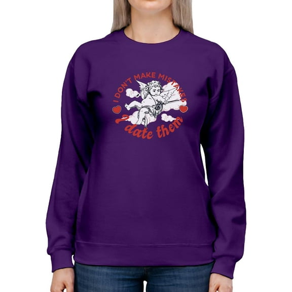 I Only Date Mistakes Sweatshirt Women -Smartprints Designs, Female 3X-Large