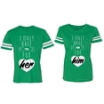 thumbnail image 1 of I Only Have Eyes For Him Her Matching Couple Cotton Jerseys (Men Green / Women Green) (Men XXL / Women XXL), 1 of 3