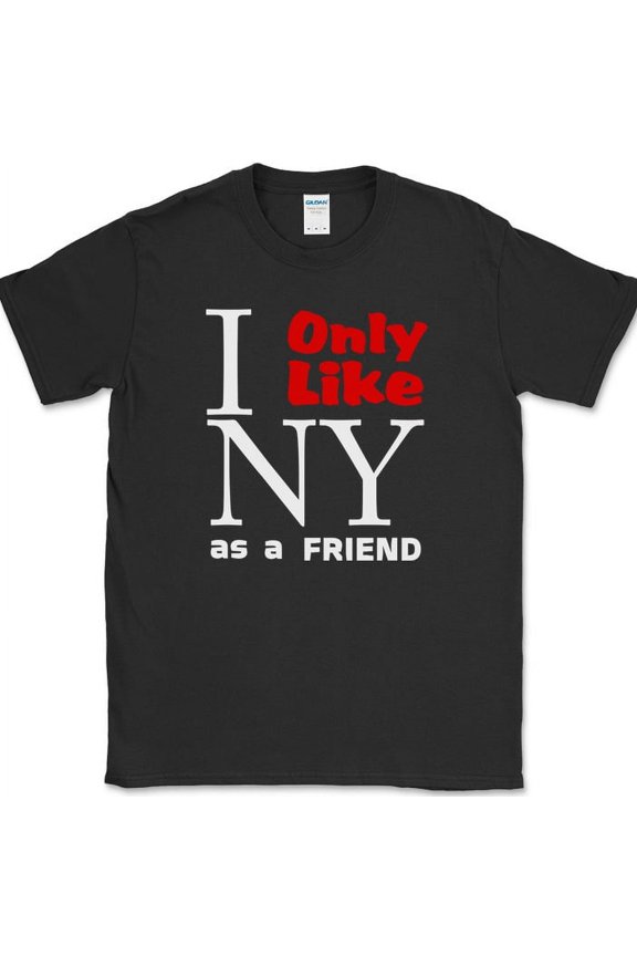I Only Like New York As a Friend T-Shirt Funny Humor State Pride Novelty Tee