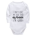 thumbnail image 1 of I Only Love My Bed And My Mommy Newborn Onesie Long Sleeve Baby Girl White Outfit White Newborn Baby Boy Clothes 0-3 Months, 1 of 2
