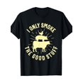 thumbnail image 1 of I Only Smoke The Good Stuff Barbeque Grilling Pitmaster T-Shirt 100%Cotton - 220g, 1 of 6