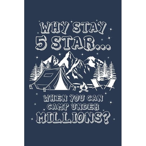 I Only Stay Million Stars : Notebook for Hiking Hiker Camper Camping Trekking 6x9 in Dotted (Paperback)