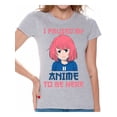 thumbnail image 1 of I Paused My Anime to Be Here T-Shirt for Women Anime Ladies Tees Sarcastic Shirt Japanese Kawaii Manga Geek Gifts, 1 of 4