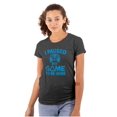 thumbnail image 1 of I Paused My GAME to be Here Womens Slim Fit Graphic Tee Brisco Brands S, 1 of 5