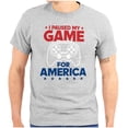 thumbnail image 1 of I Paused My Game For America Joke Men's Graphic T Shirt Tees Brisco Brands S, 1 of 6