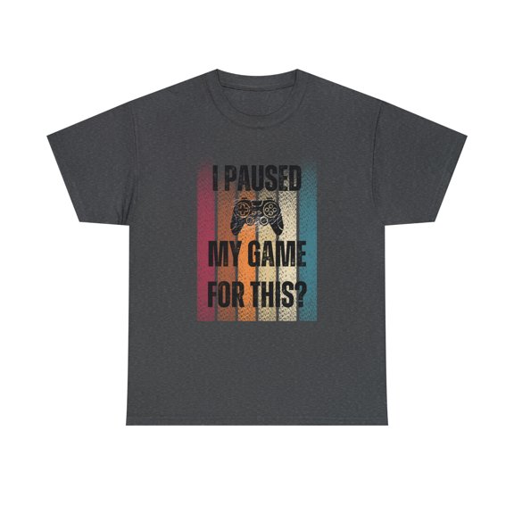 I Paused My Game For This? - Karibou USA Heavy Cotton Tee