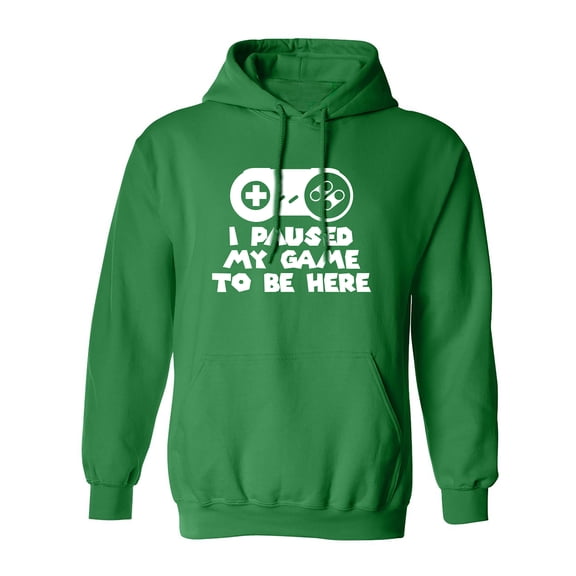 I Paused My Game To Be Here Adult Hooded Sweatshirt
