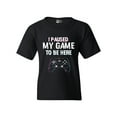 thumbnail image 1 of I Paused My Game To Be here Video Games Funny DT Youth Kids T-Shirt Tee, 1 of 2