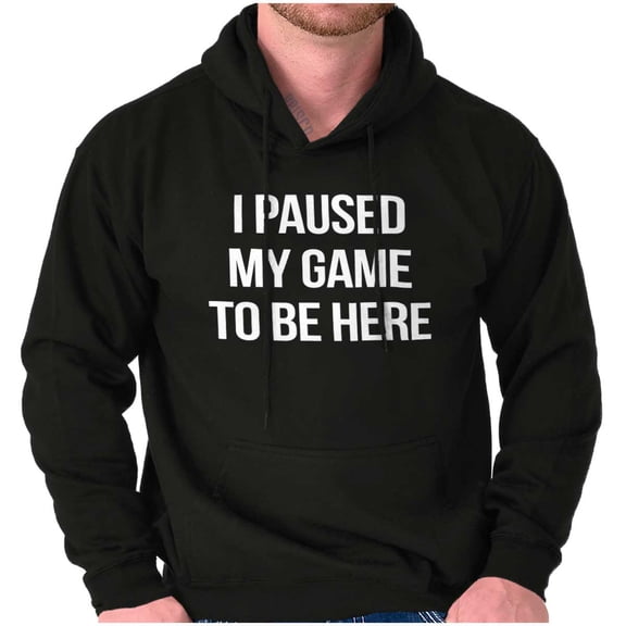 I Paused My Game to Be Here Cranky Hoodie Sweatshirt Women Men Brisco Brands M