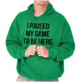 thumbnail image 1 of I Paused My Game to Be Here Cranky Unisex Plus Fleece Graphic Hoodie Brisco Brands 2X, 1 of 5