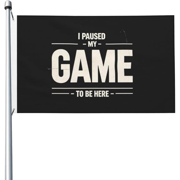 I Paused My Game to Be Here Flag Double Sided Vintage Flags for Classroom 3x5 Ft, I Paused My Game to Be Here Tapestry for Classroom