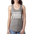 thumbnail image 1 of I Paused My Game to be Here Gaming Sports Ladies Racerback Tank Top, Heather Grey, Small, 1 of 3