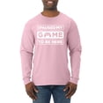 thumbnail image 1 of I Paused My Game to be Here Gaming Sports Mens Long Sleeve Shirt, Light Pink, Small, 1 of 3