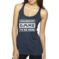 thumbnail image 1 of I Paused My Game to be Here Gaming Sports Tri-Blend Racerback Tank Top, Vintage Navy, X-Large, 1 of 3
