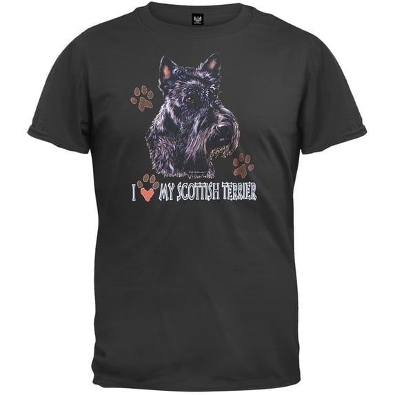 I Paw My Scottish Terrier Black T-Shirt - Small