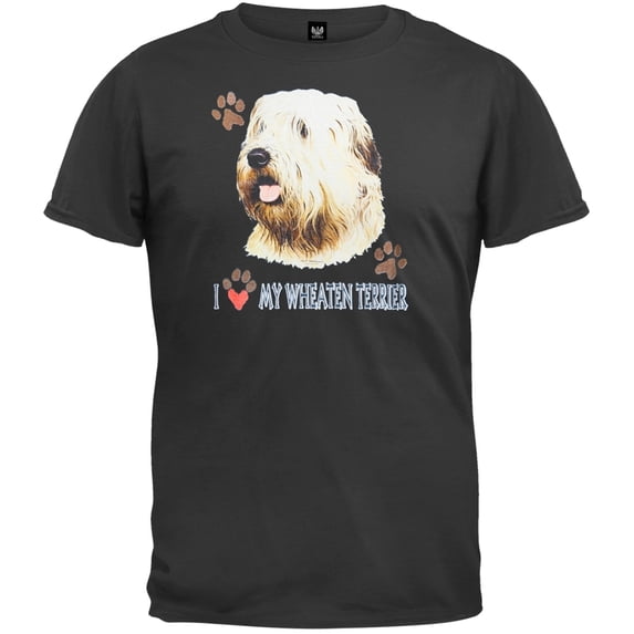 I Paw My Wheaten Terrier Black T-Shirt - Large