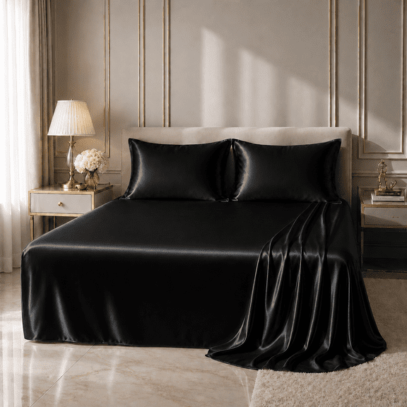 I Pcs 22 Momme Flat Silk Sheet, 100% Mulberry Silk Bed Sheets, Real Silk Flat Sheet , Grade 6A Organic Silk Bedding Made in USA, Hypoallergenic, Ultra Soft and Breathable