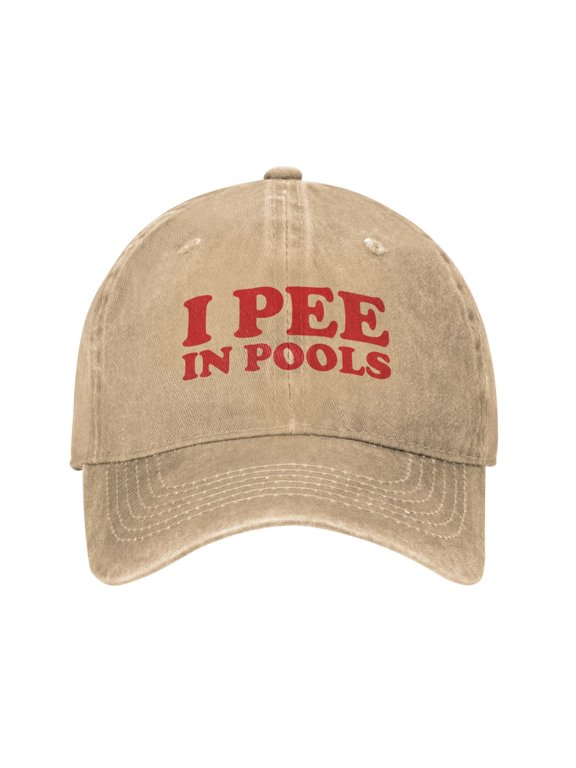I Pee In Pools Cowboy Hat Baseball Hat Trucker Hat For Men Women Retro Denim Hats Baseball Cap Dad Hat