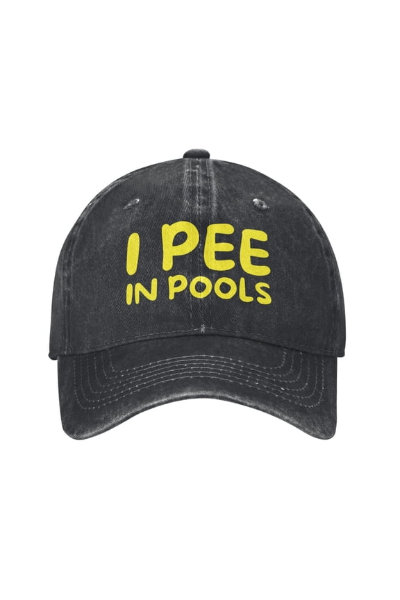I Pee In Pools Logo Cowboy Hat Baseball Hat Trucker Hat For Men Women Retro Denim Hats Baseball Cap Dad Hat
