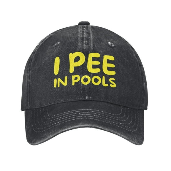 I Pee In Pools Logo Cowboy Hat Baseball Hat Trucker Hat For Men Women Retro Denim Hats Baseball Cap Dad Hat