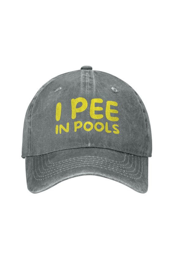 I Pee In Pools Logo Cowboy Hat Baseball Hat Trucker Hat For Men Women Retro Denim Hats Baseball Cap Dad Hat