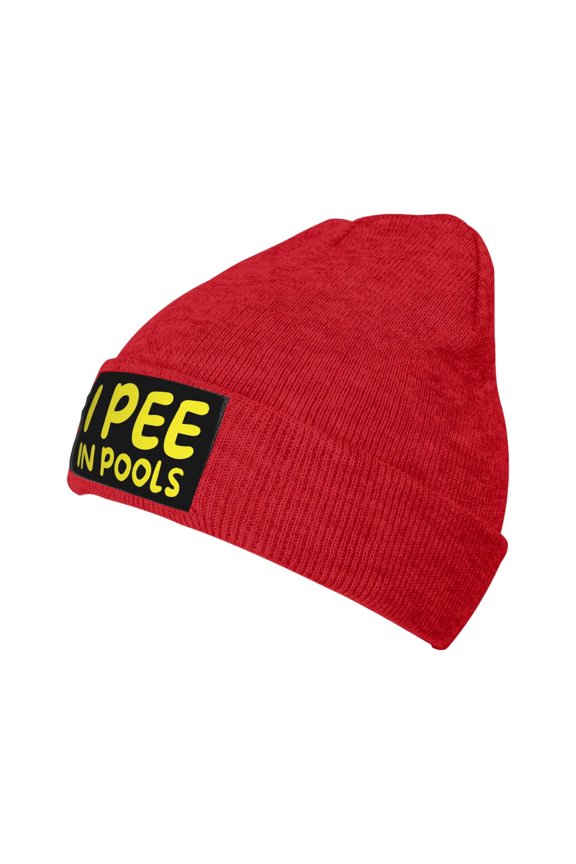 I Pee In Pools Logo Unisex Knitted Hats Fashionable Autumn And Winter Warm Beanie Knitted Hip-Hop Hat