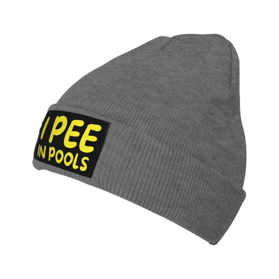 I Pee In Pools Logo Unisex Knitted Hats Fashionable Autumn And Winter Warm Beanie Knitted Hip-Hop Hat